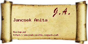Jancsek Anita névjegykártya